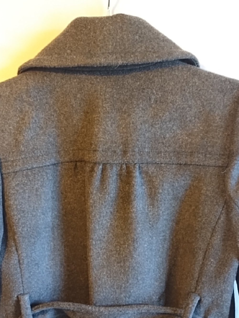 J. Crew Women's Dark Gray Wool Blend Double-Breasted Pea Coat - Picture 12 of 12
